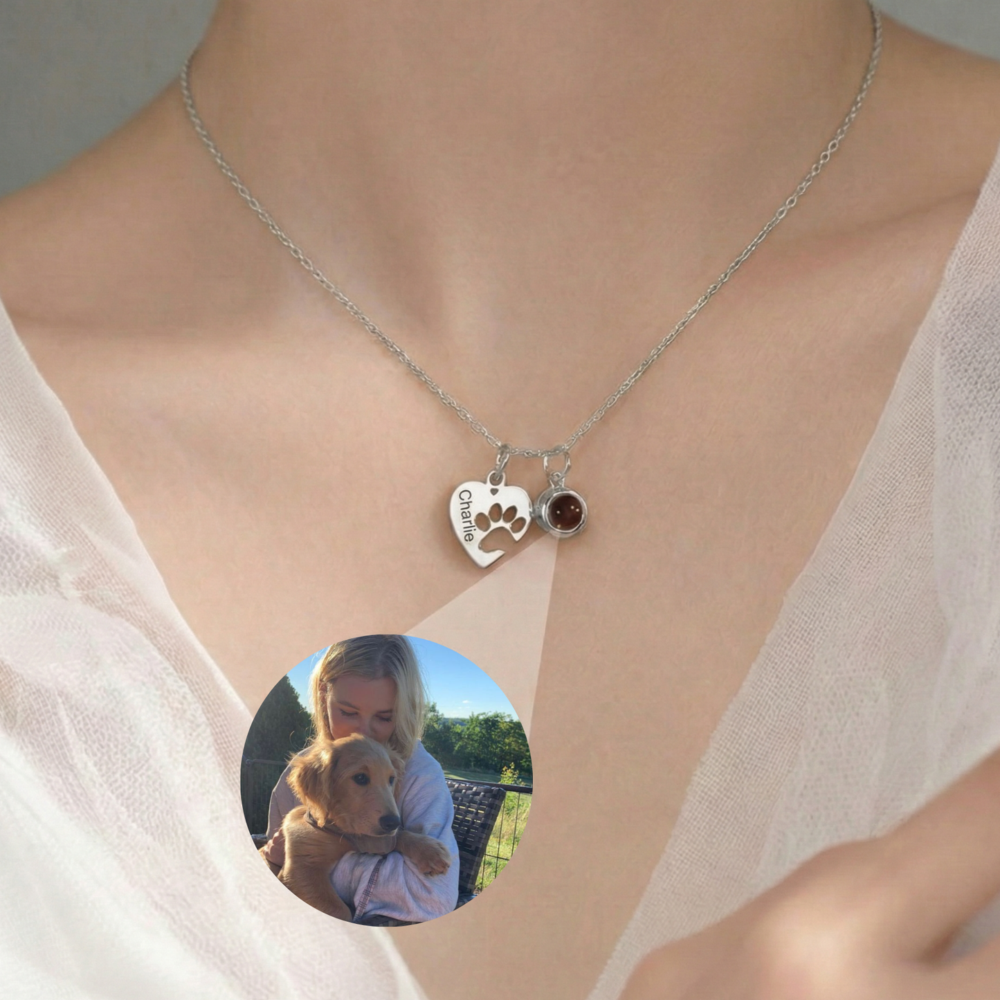 Collana di proiezione personalizzato in acciaio inossidabile