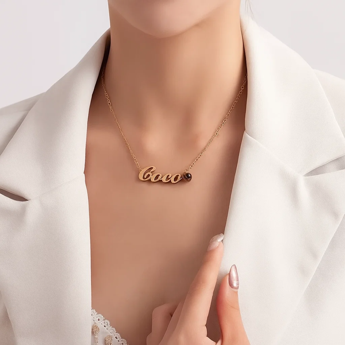 Collana con Proiezione Personalizzata in Aciaio Inossidabile