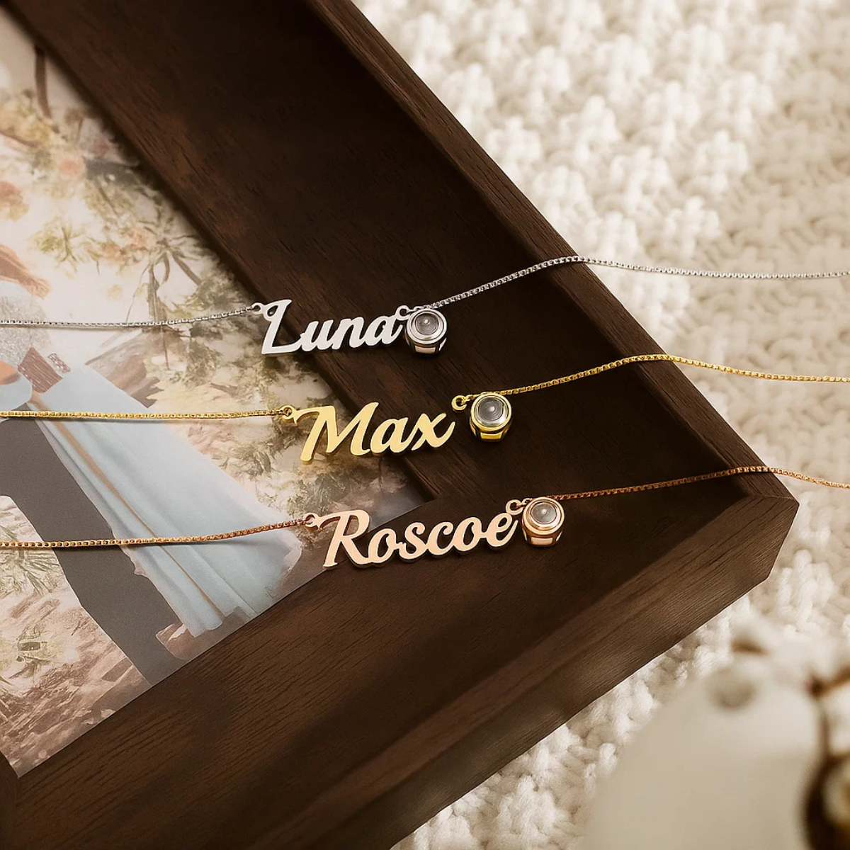 Collana con Proiezione Personalizzata in Aciaio Inossidabile