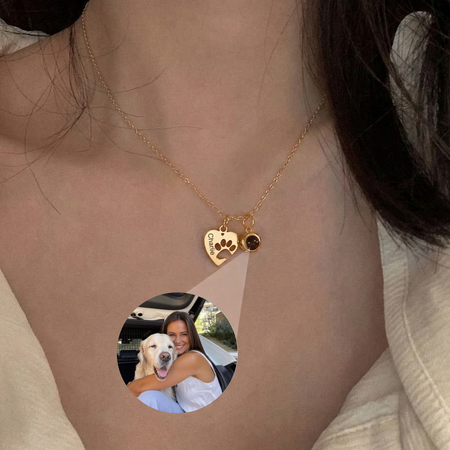 Collana di proiezione personalizzato in acciaio inossidabile